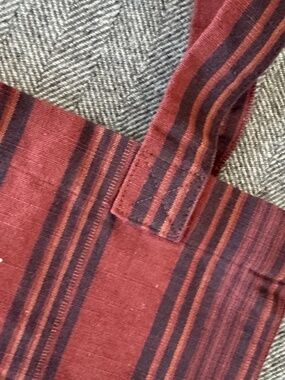 NWOT, SEAN LEFFERS HEAVY COTTON CANVAS, STRIPE TOTE BAG
